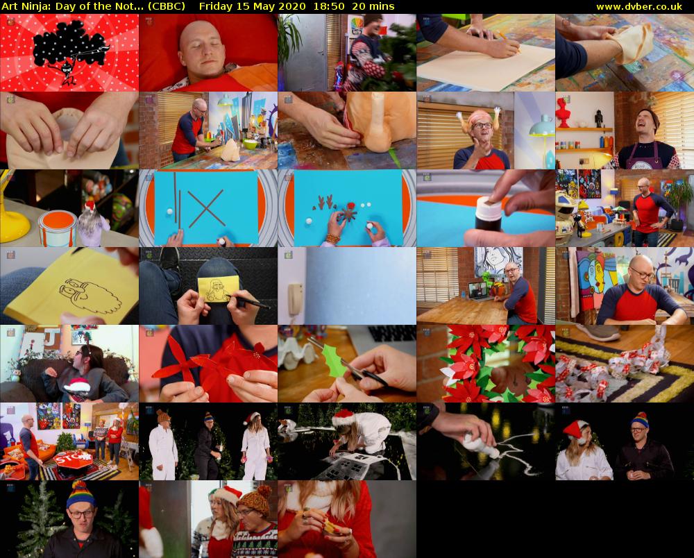 Art Ninja: Day of the Not... (CBBC) Friday 15 May 2020 18:50 - 19:10