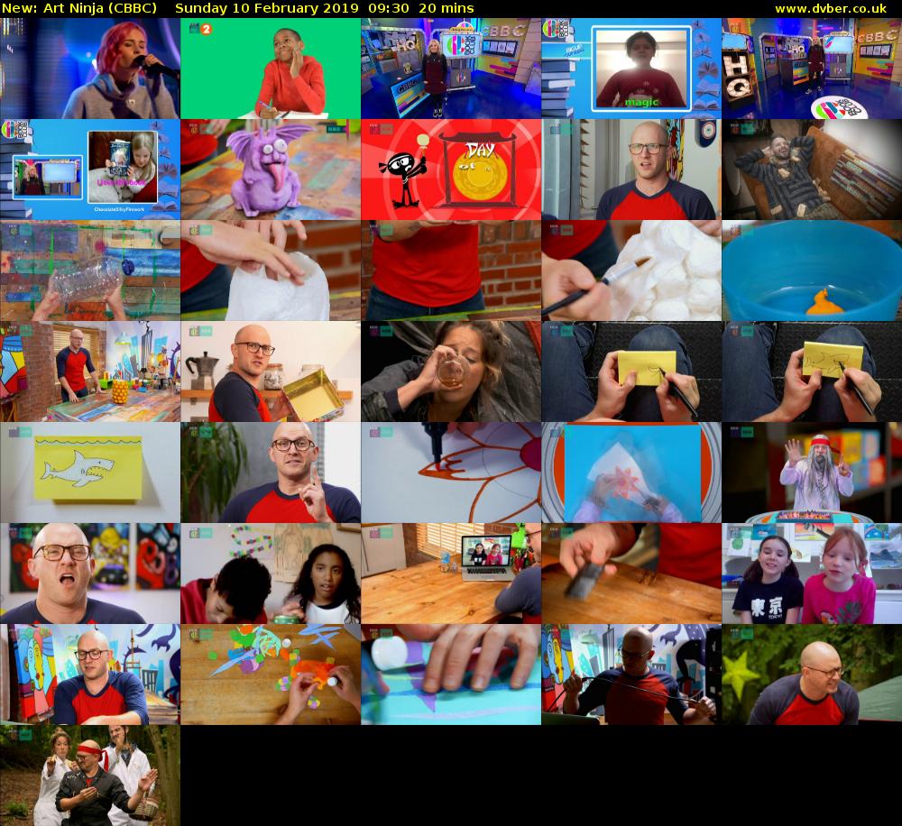 Art Ninja (CBBC) Sunday 10 February 2019 09:30 - 09:50