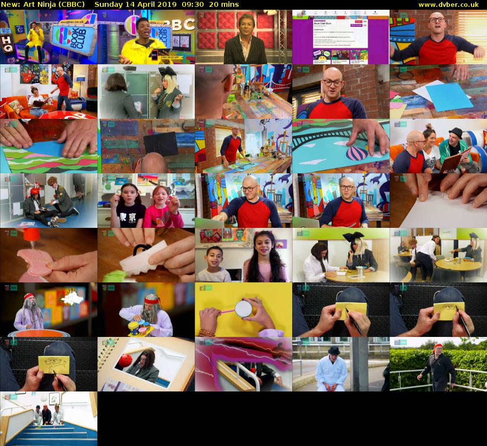 Art Ninja (CBBC) Sunday 14 April 2019 09:30 - 09:50