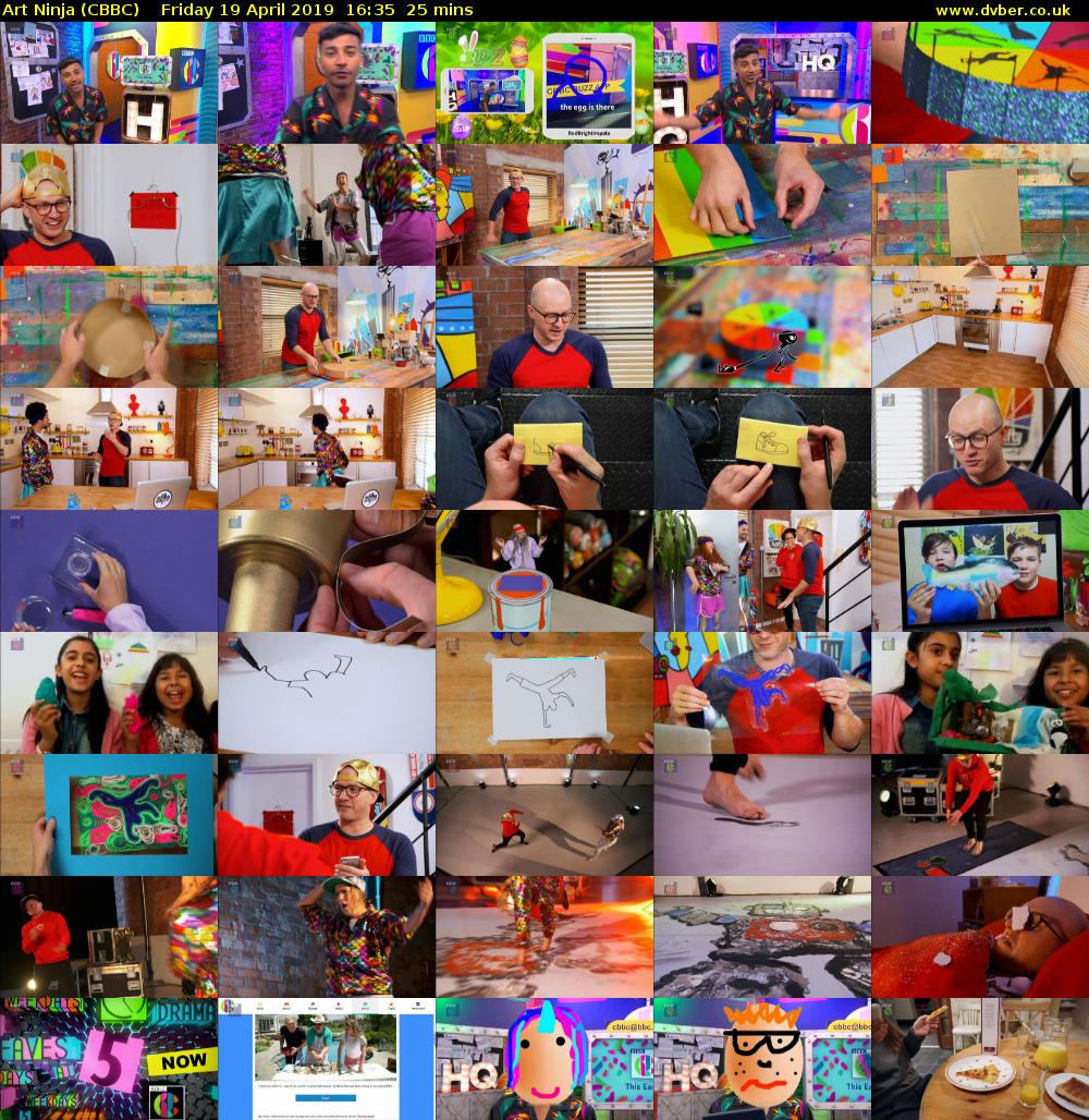 Art Ninja (CBBC) Friday 19 April 2019 16:35 - 17:00