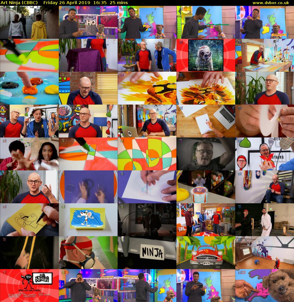 Art Ninja (CBBC) Friday 26 April 2019 16:35 - 17:00