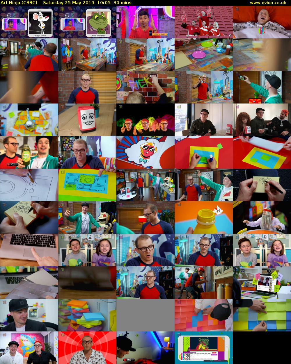 Art Ninja (CBBC) Saturday 25 May 2019 10:05 - 10:35