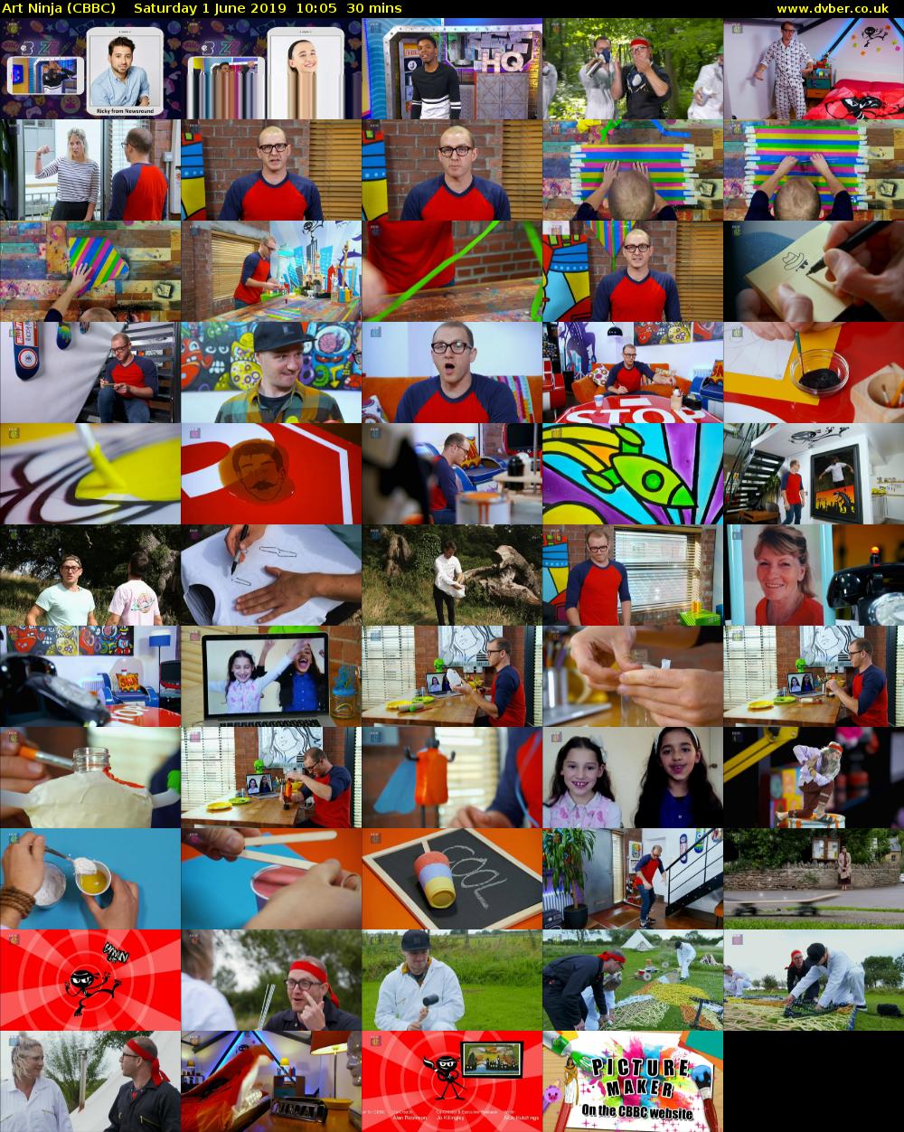 Art Ninja (CBBC) Saturday 1 June 2019 10:05 - 10:35