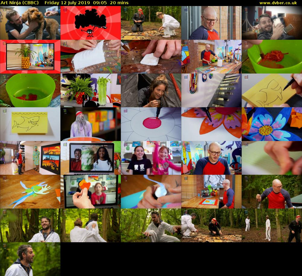Art Ninja (CBBC) Friday 12 July 2019 09:05 - 09:25