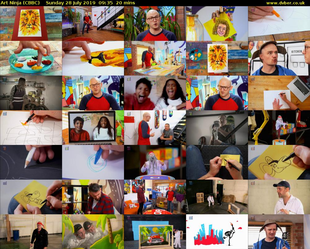 Art Ninja (CBBC) Sunday 28 July 2019 09:35 - 09:55