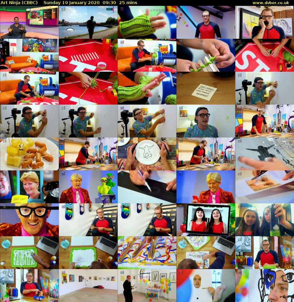 Art Ninja (CBBC) Sunday 19 January 2020 09:30 - 09:55
