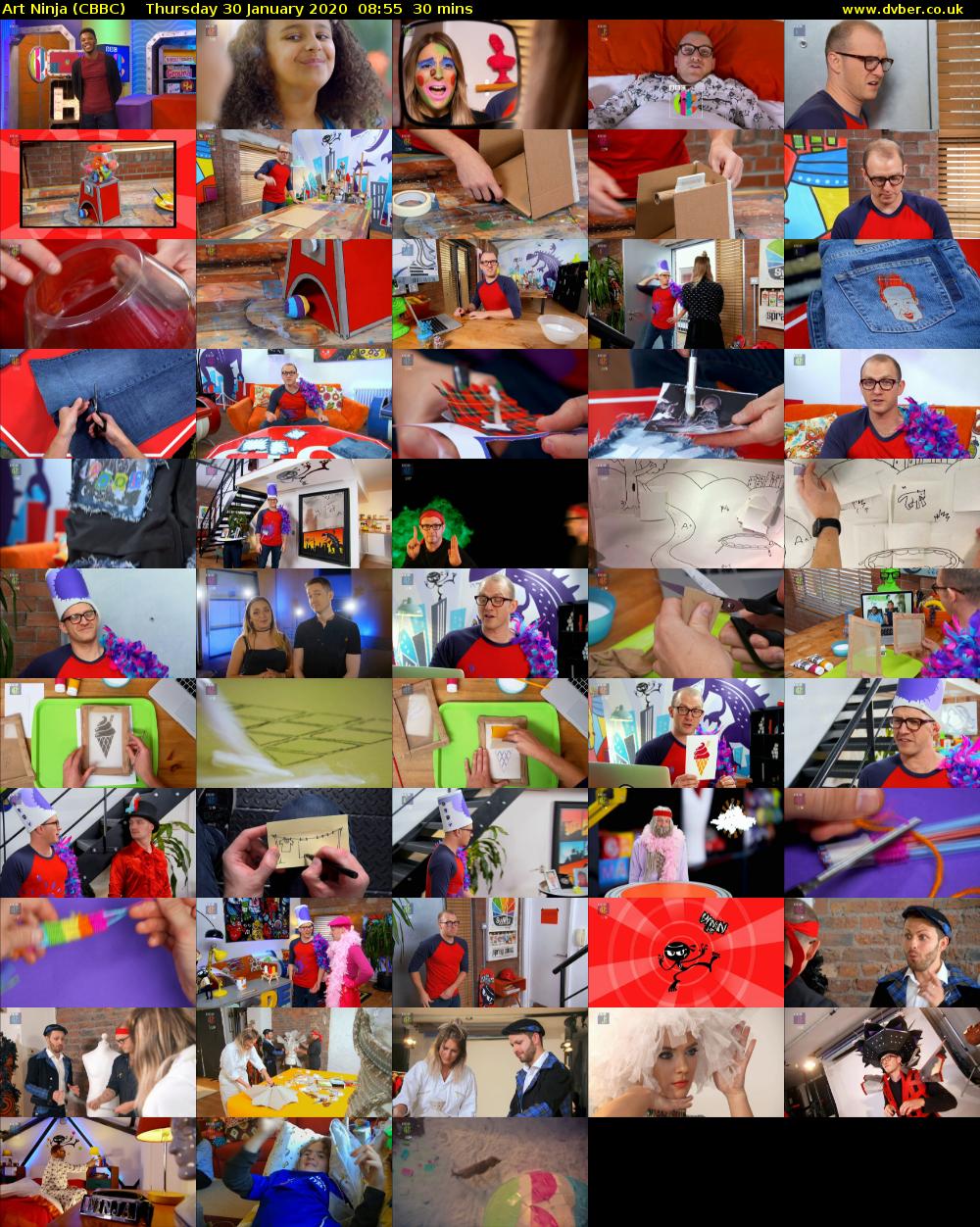 Art Ninja (CBBC) Thursday 30 January 2020 08:55 - 09:25