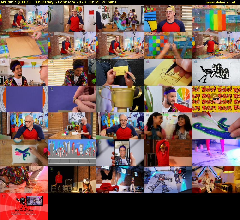 Art Ninja (CBBC) Thursday 6 February 2020 08:55 - 09:15