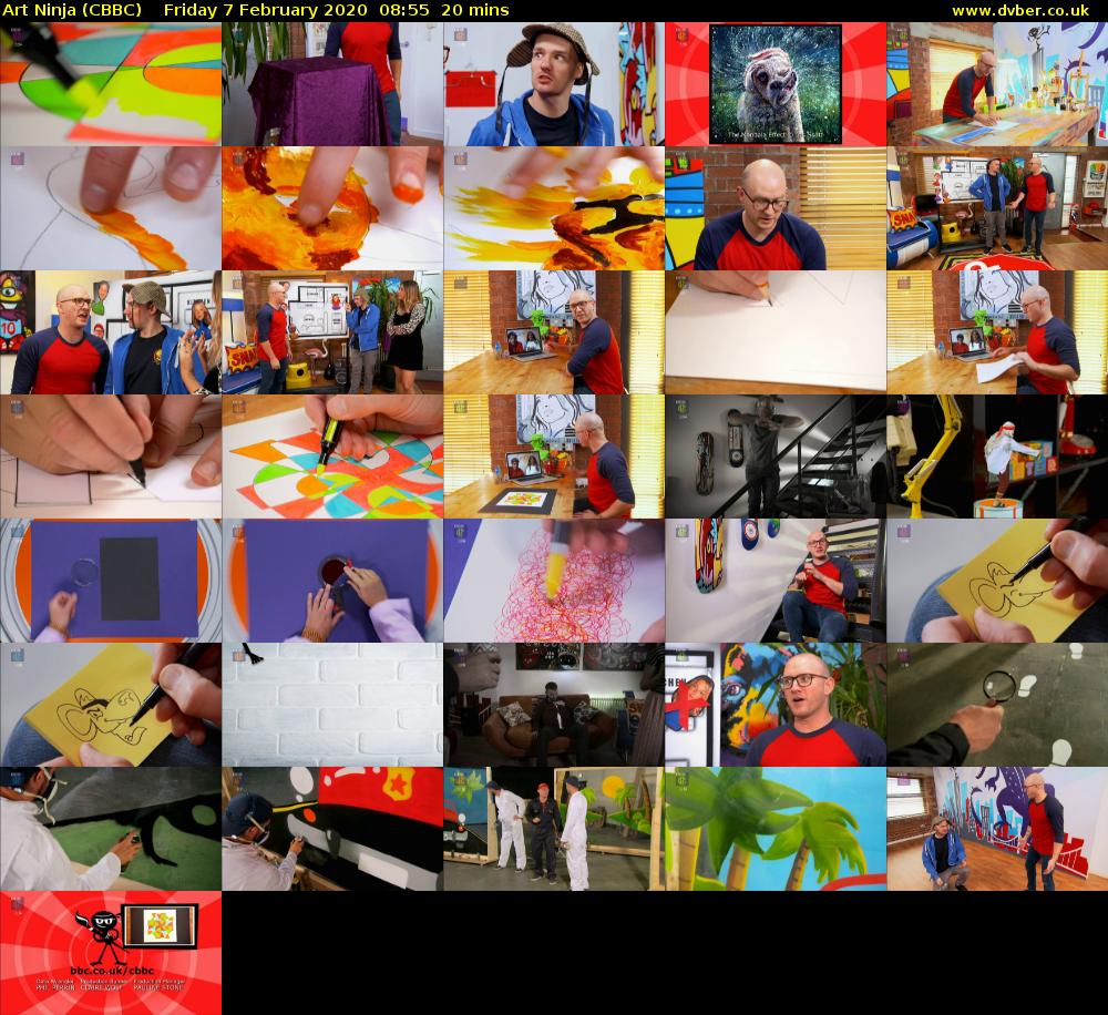 Art Ninja (CBBC) Friday 7 February 2020 08:55 - 09:15