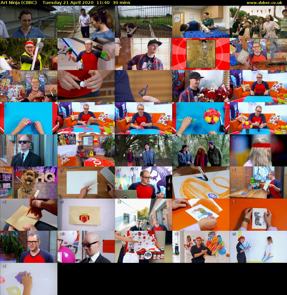 Art Ninja (CBBC) Tuesday 21 April 2020 11:40 - 12:10