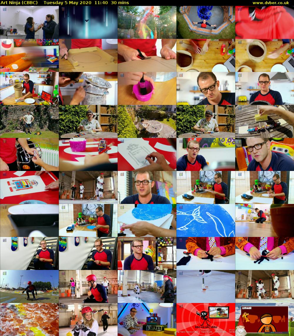Art Ninja (CBBC) Tuesday 5 May 2020 11:40 - 12:10