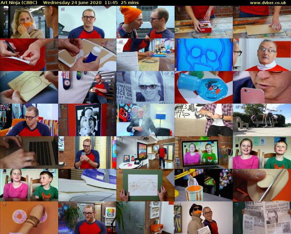 Art Ninja (CBBC) Wednesday 24 June 2020 11:45 - 12:10
