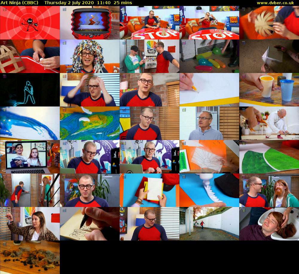 Art Ninja (CBBC) Thursday 2 July 2020 11:40 - 12:05