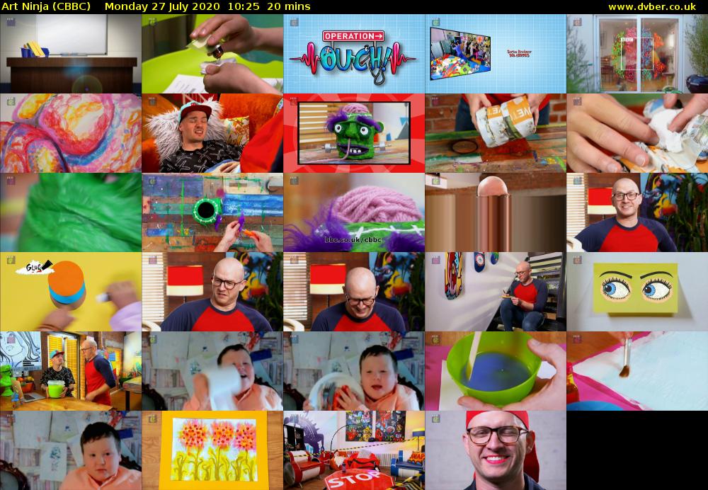 Art Ninja (CBBC) Monday 27 July 2020 10:25 - 10:45