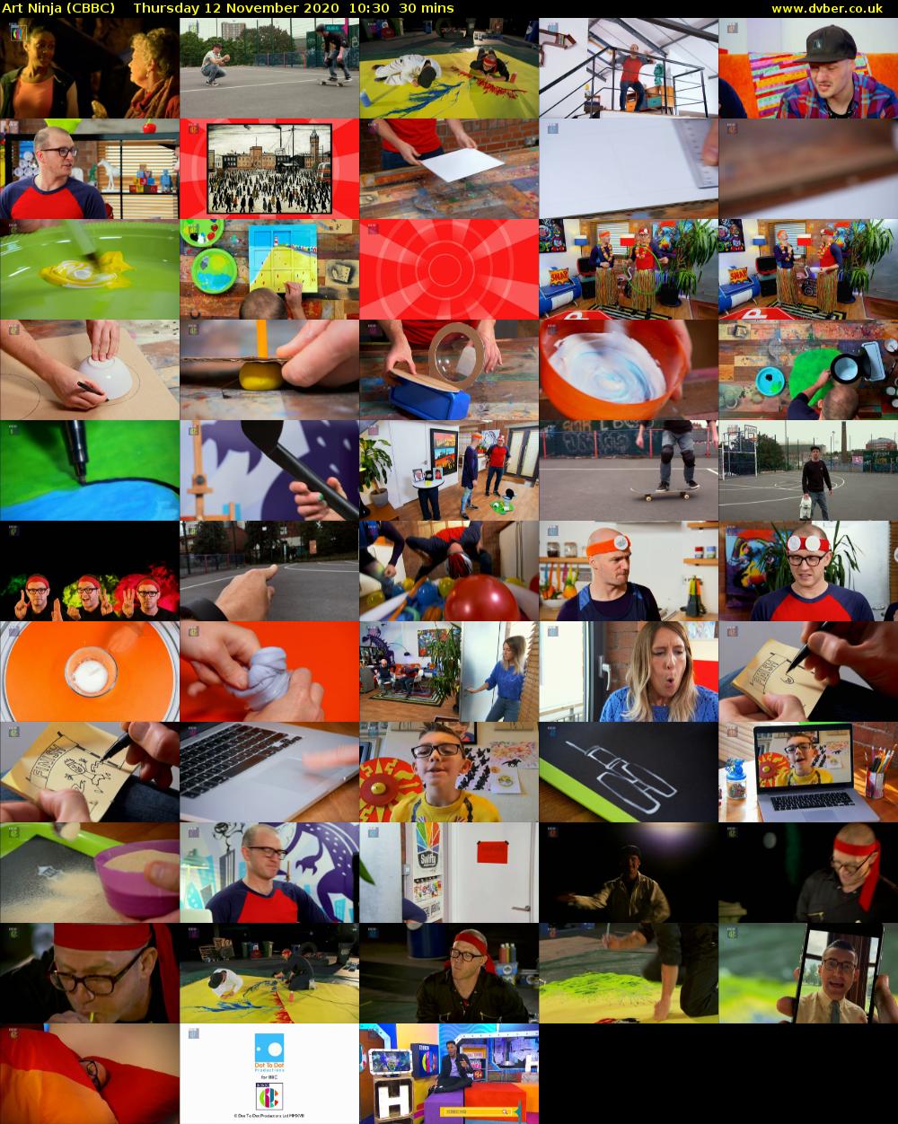 Art Ninja (CBBC) Thursday 12 November 2020 10:30 - 11:00