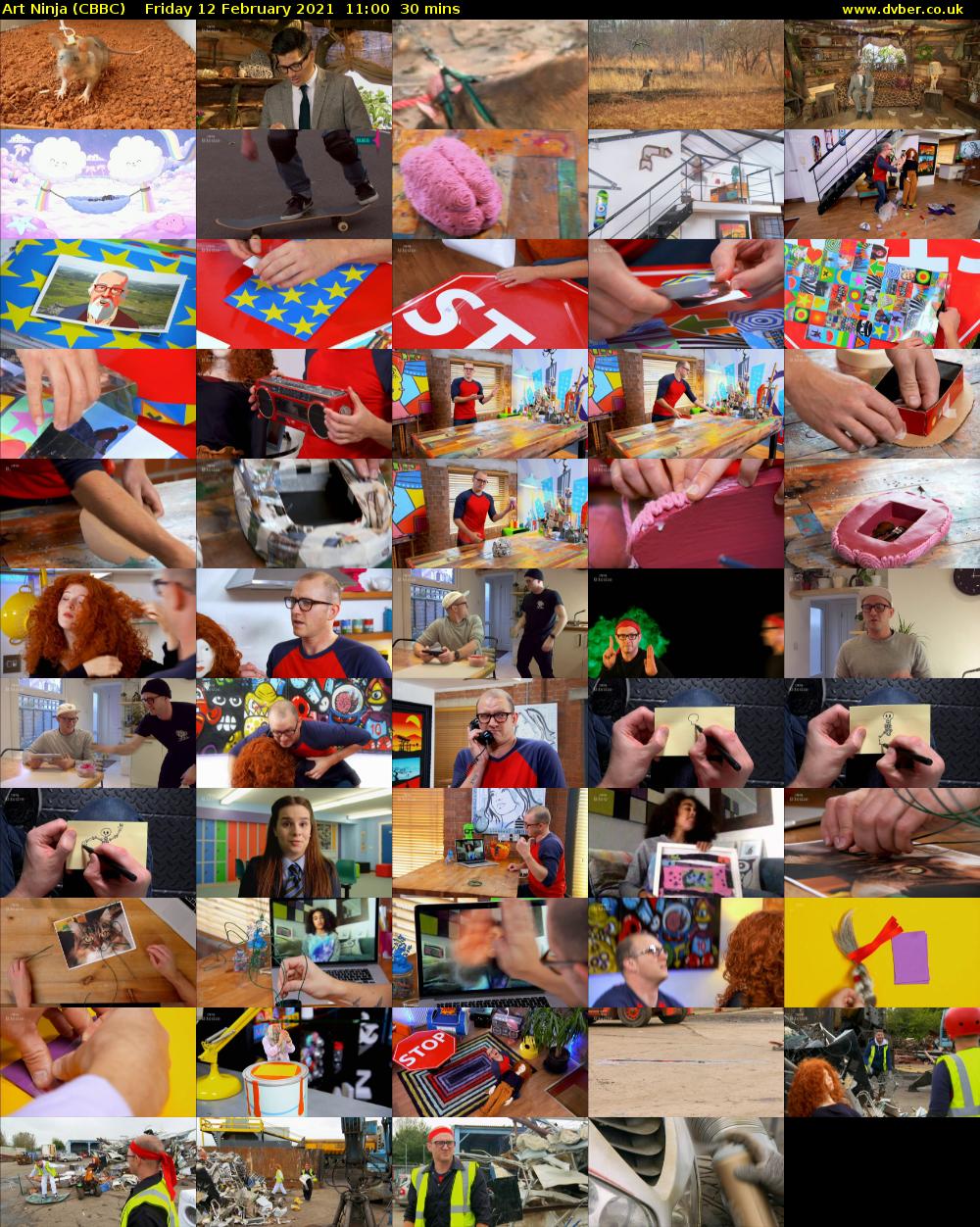Art Ninja (CBBC) Friday 12 February 2021 11:00 - 11:30