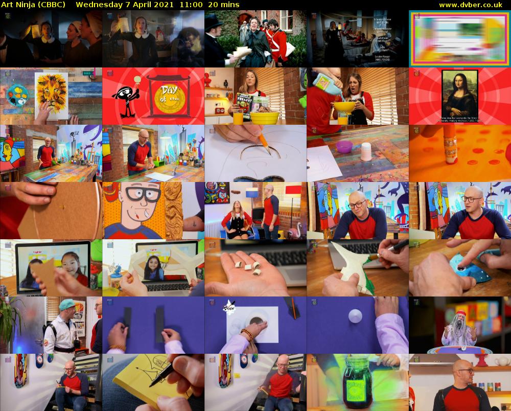 Art Ninja (CBBC) Wednesday 7 April 2021 11:00 - 11:20