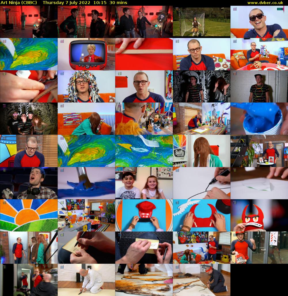 Art Ninja (CBBC) Thursday 7 July 2022 10:15 - 10:45