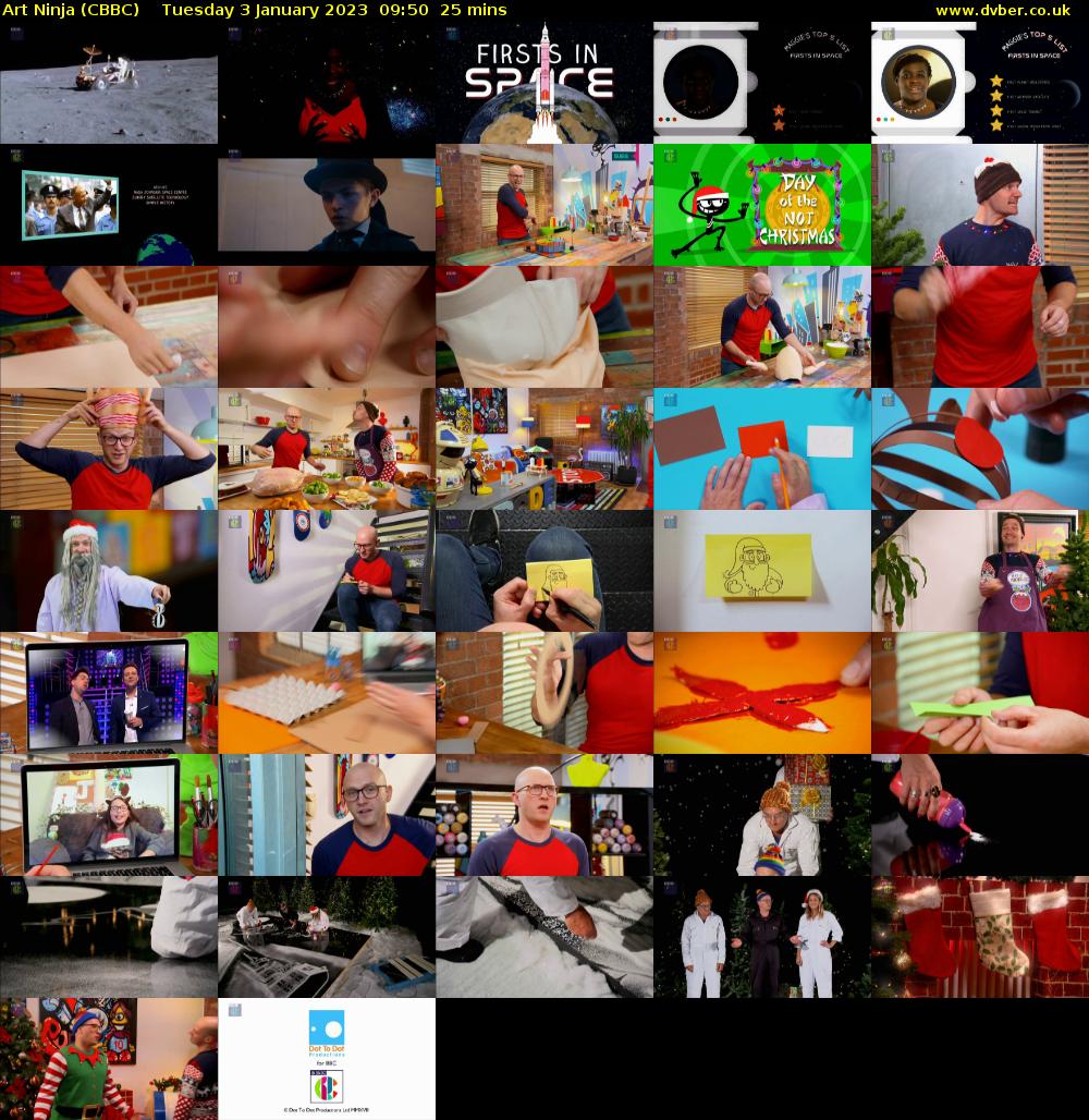 Art Ninja (CBBC) Tuesday 3 January 2023 09:50 - 10:15