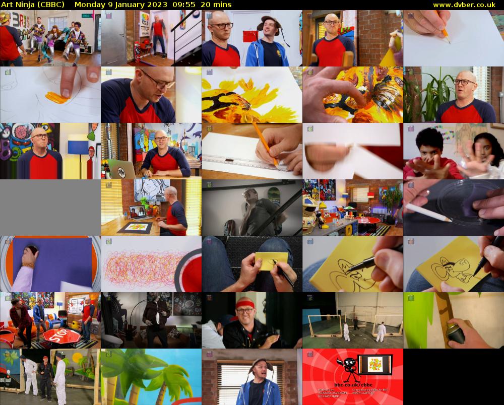 Art Ninja (CBBC) Monday 9 January 2023 09:55 - 10:15