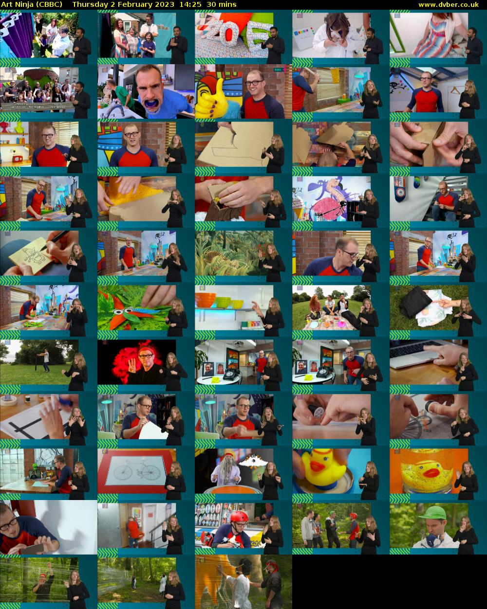 Art Ninja (CBBC) Thursday 2 February 2023 14:25 - 14:55
