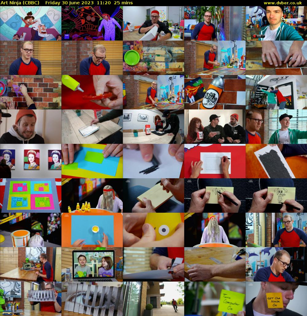 Art Ninja (CBBC) Friday 30 June 2023 11:20 - 11:45