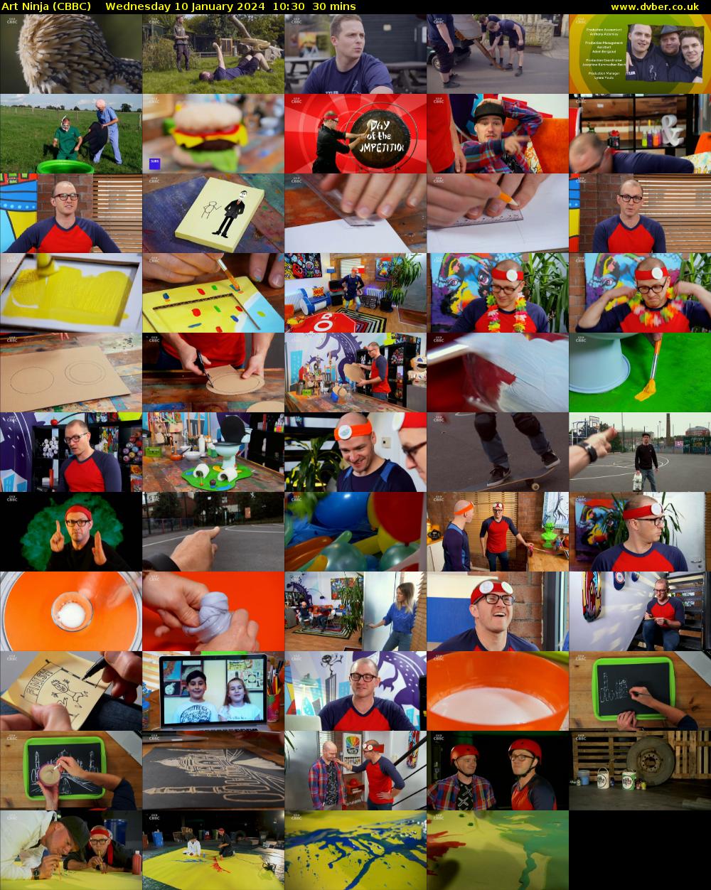 Art Ninja (CBBC) Wednesday 10 January 2024 10:30 - 11:00