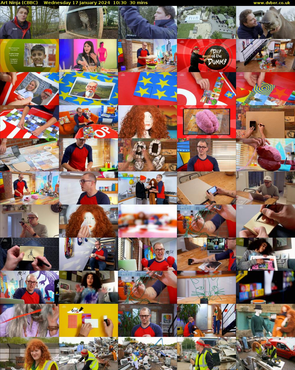 Art Ninja (CBBC) Wednesday 17 January 2024 10:30 - 11:00
