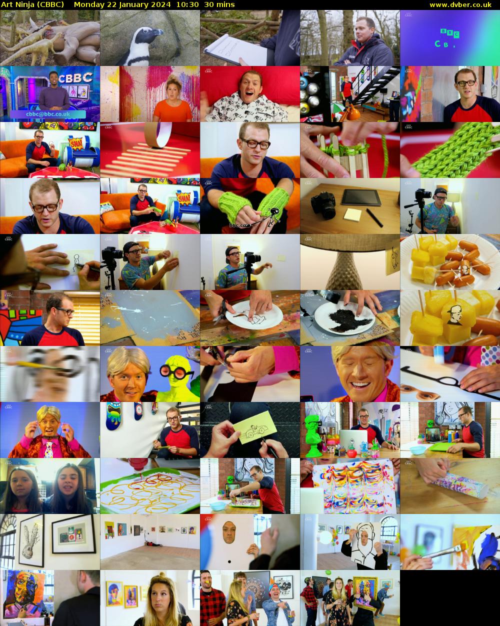 Art Ninja (CBBC) Monday 22 January 2024 10:30 - 11:00