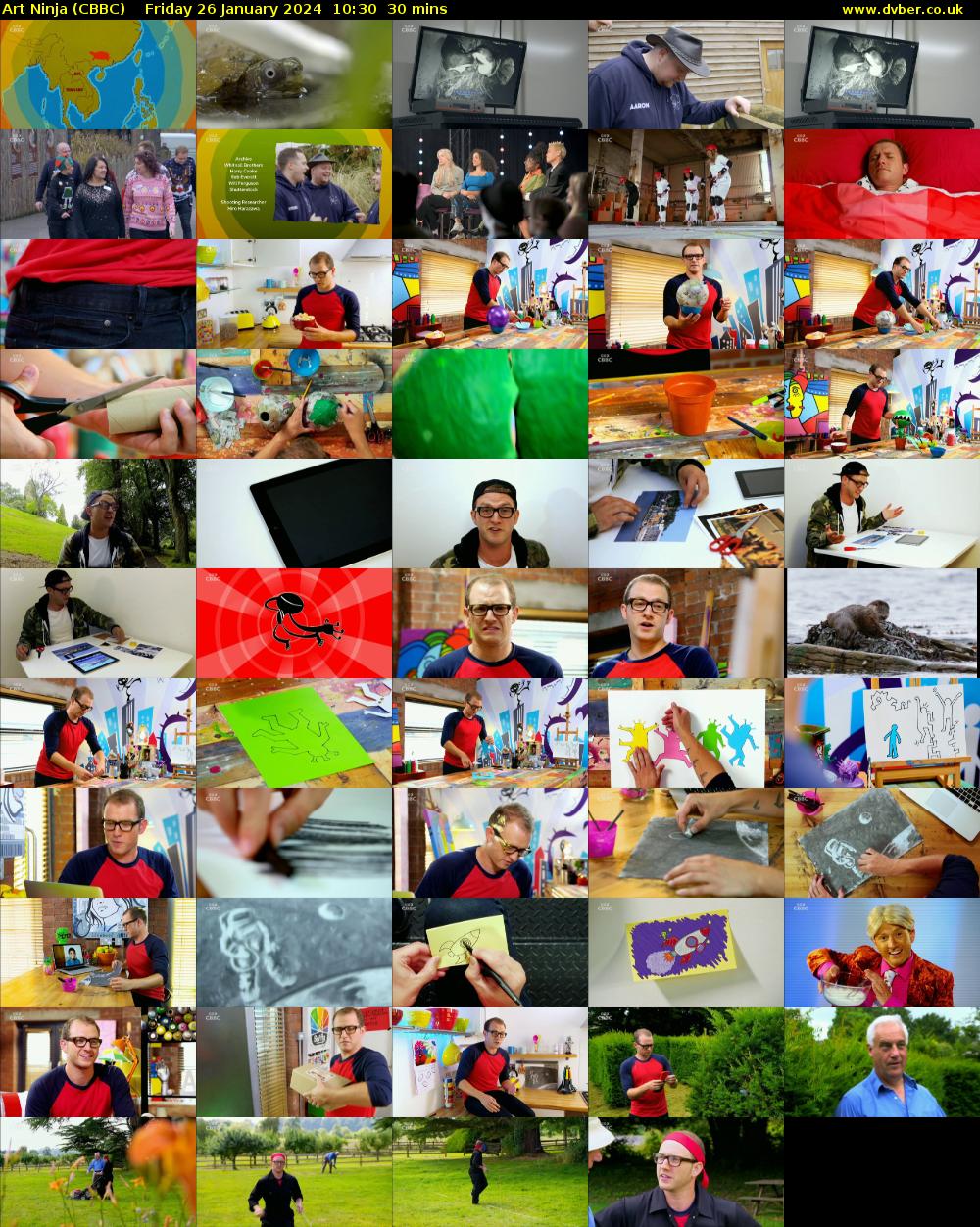Art Ninja (CBBC) Friday 26 January 2024 10:30 - 11:00