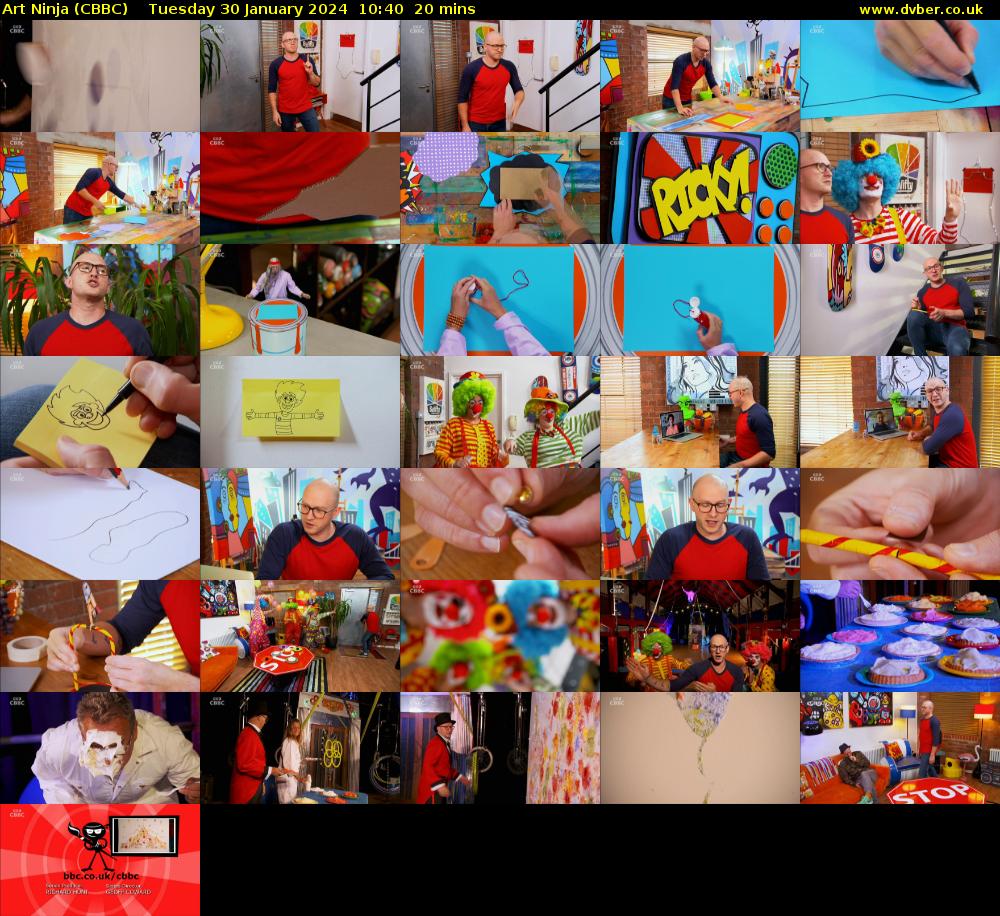 Art Ninja (CBBC) Tuesday 30 January 2024 10:40 - 11:00