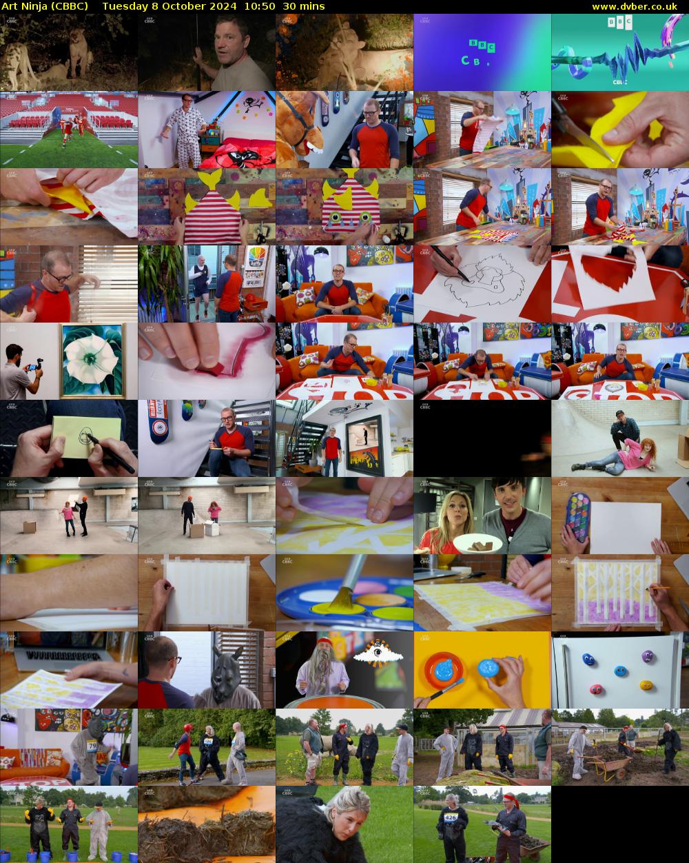 Art Ninja (CBBC) Tuesday 8 October 2024 10:50 - 11:20