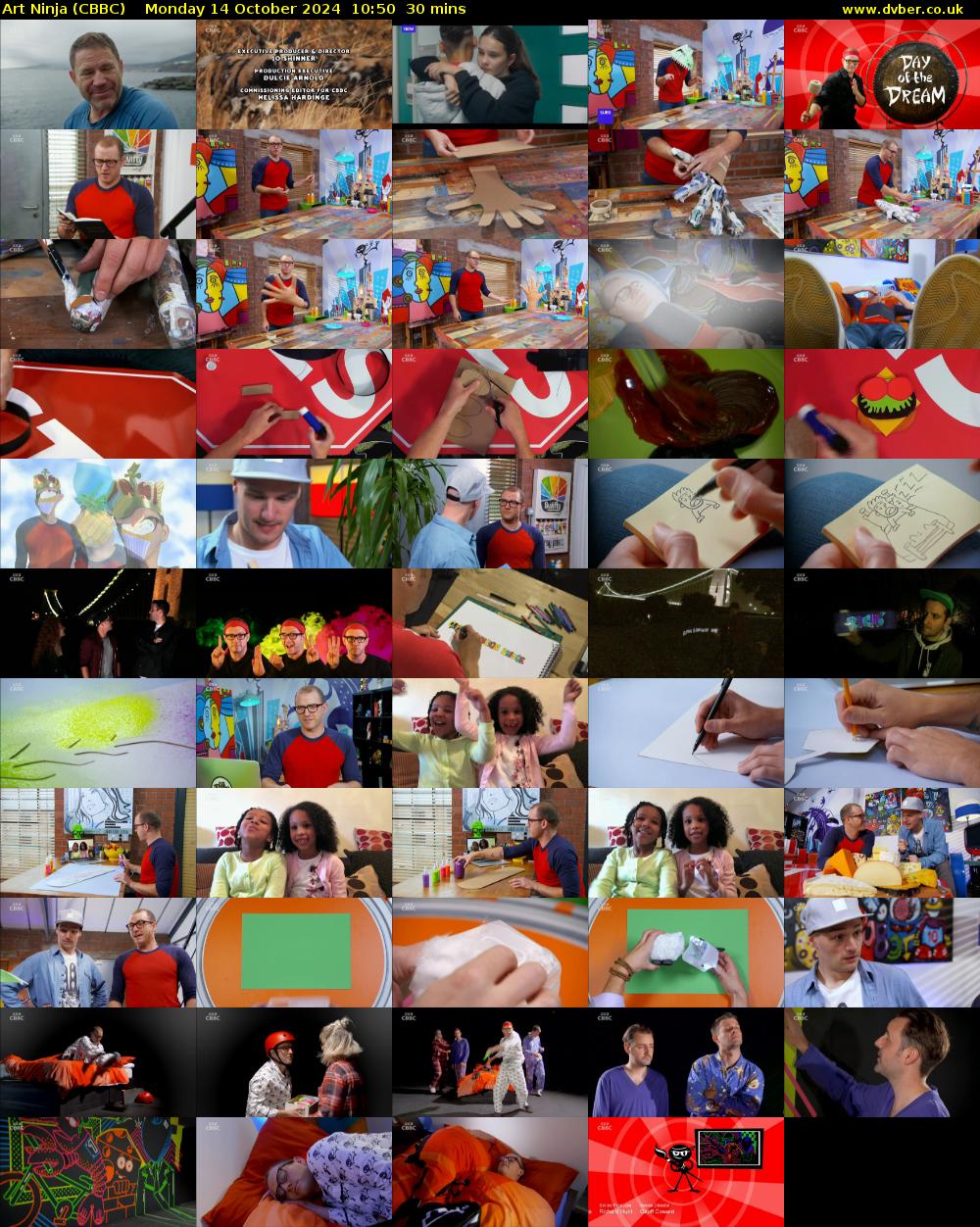 Art Ninja (CBBC) Monday 14 October 2024 10:50 - 11:20
