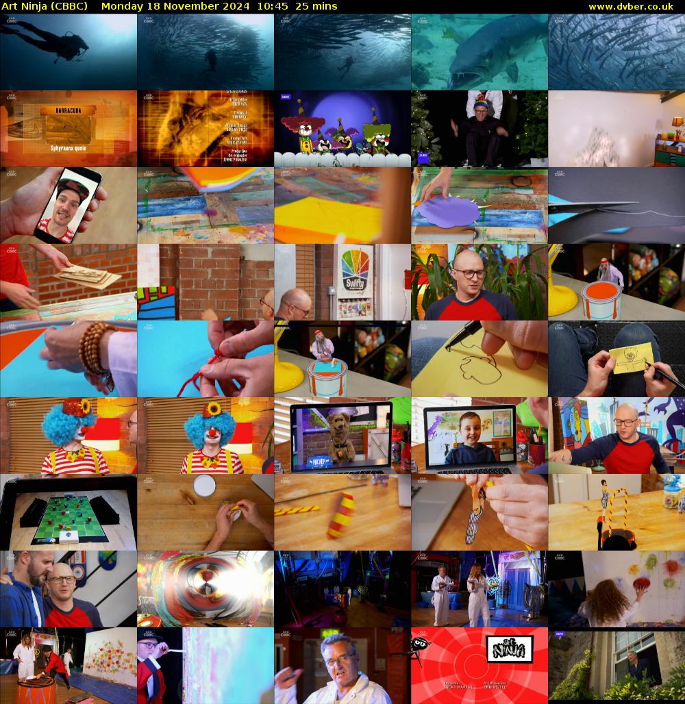 Art Ninja (CBBC) Monday 18 November 2024 10:45 - 11:10