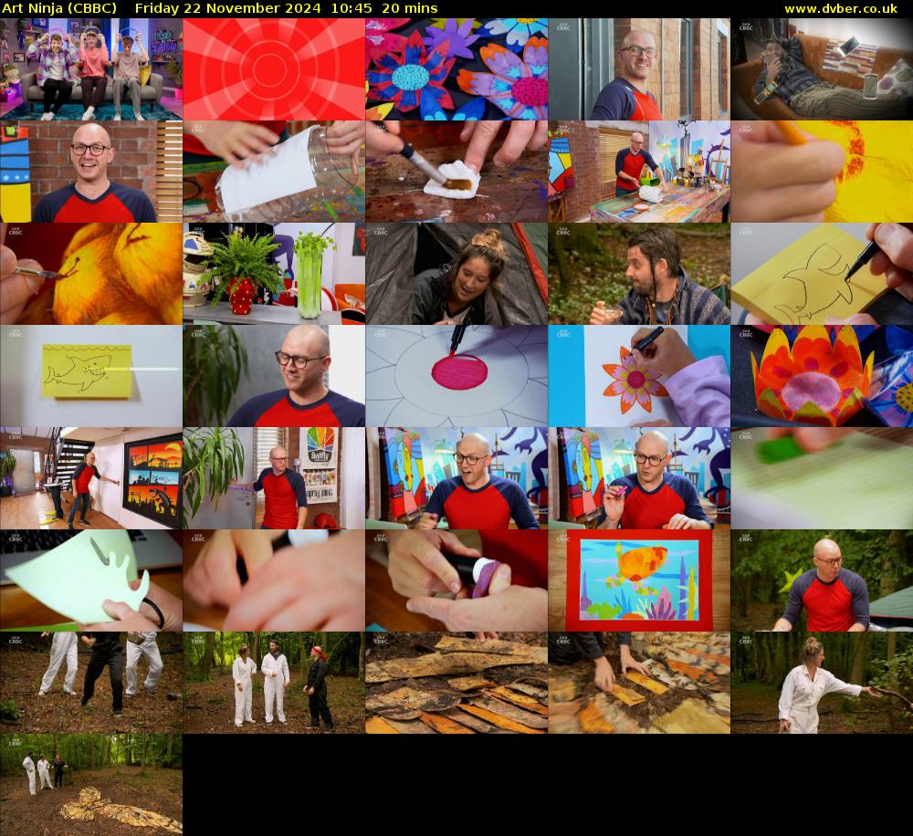 Art Ninja (CBBC) Friday 22 November 2024 10:45 - 11:05