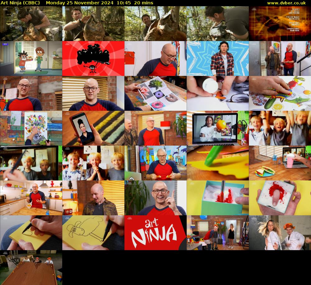 Art Ninja (CBBC) Monday 25 November 2024 10:45 - 11:05