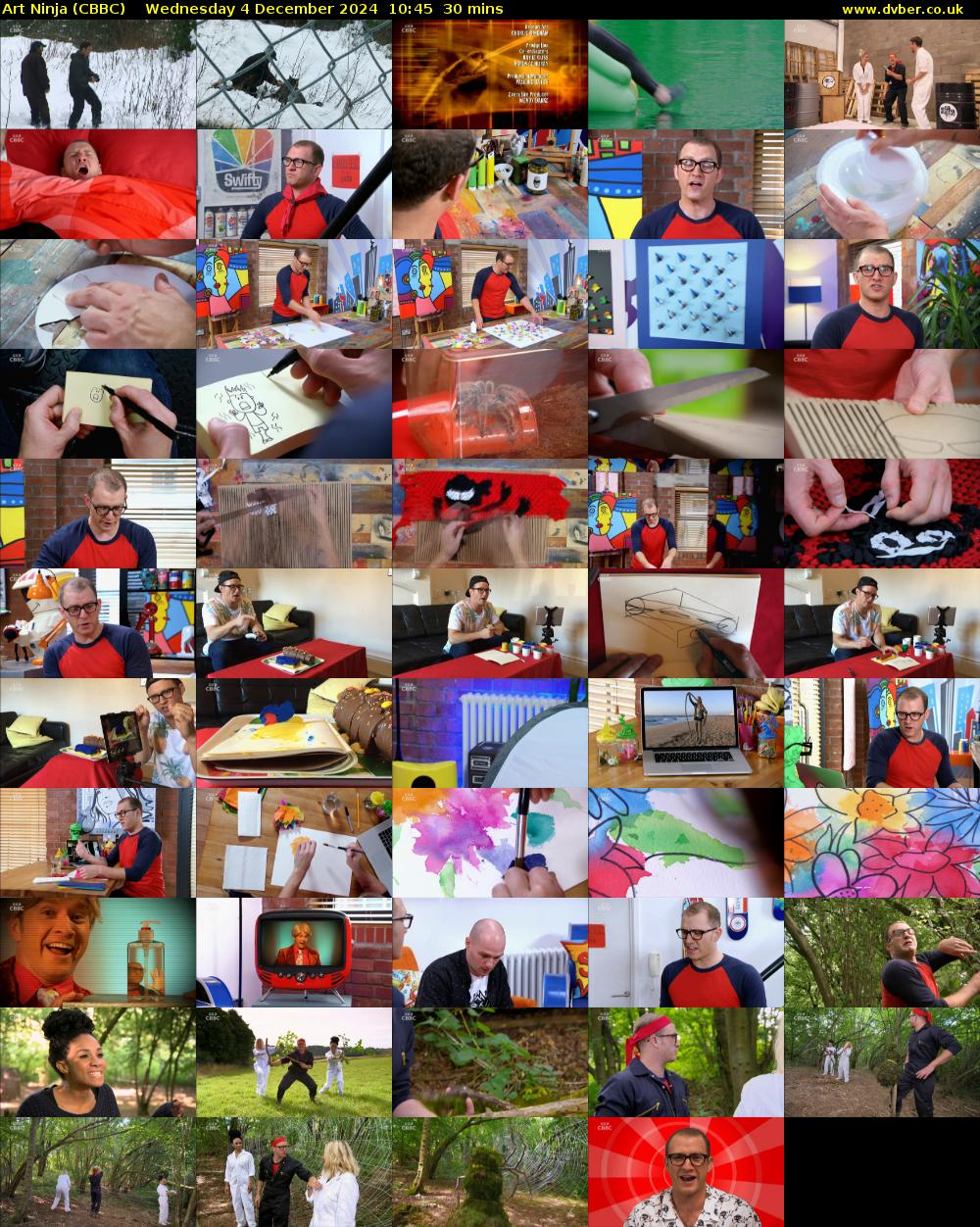 Art Ninja (CBBC) Wednesday 4 December 2024 10:45 - 11:15