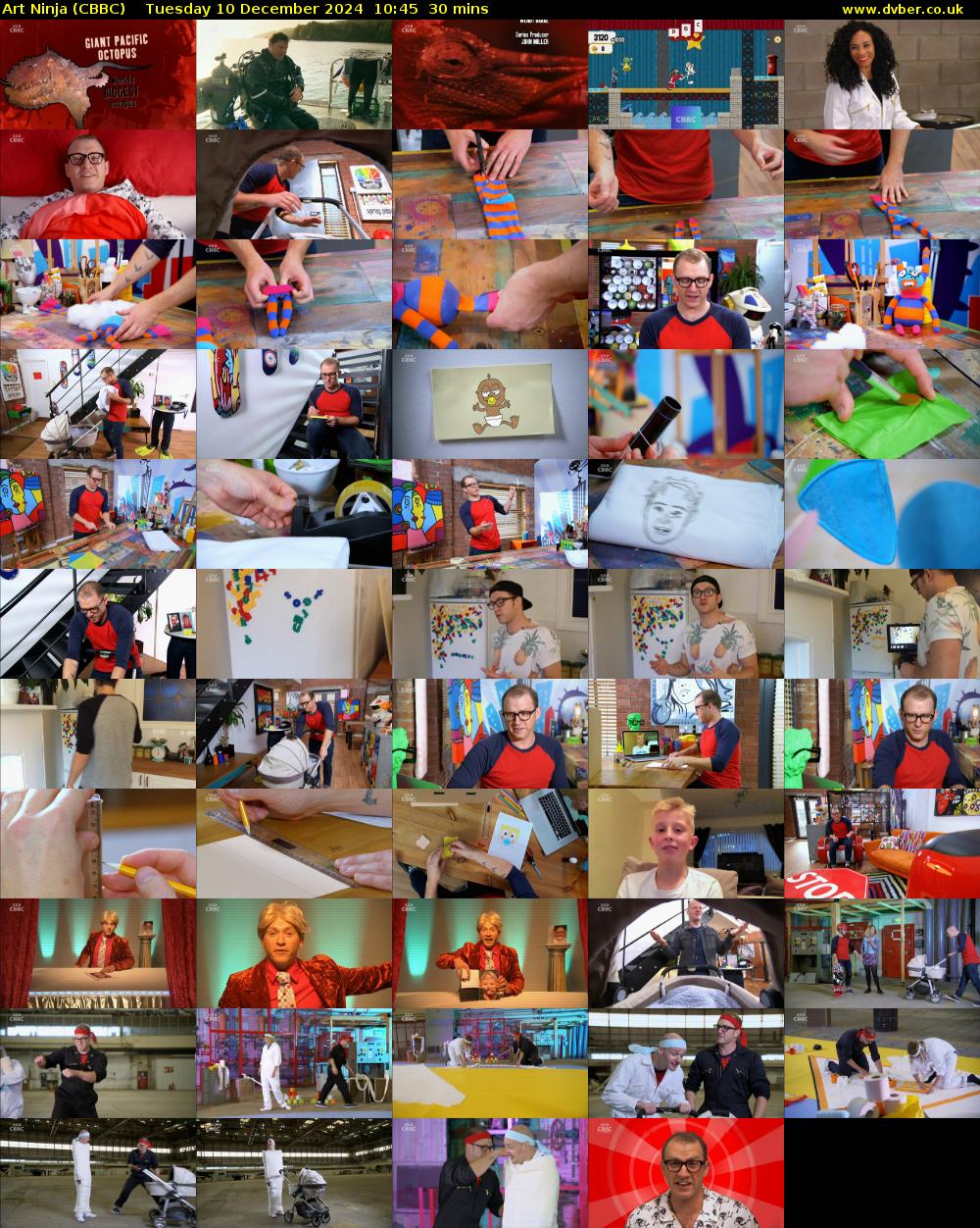 Art Ninja (CBBC) Tuesday 10 December 2024 10:45 - 11:15