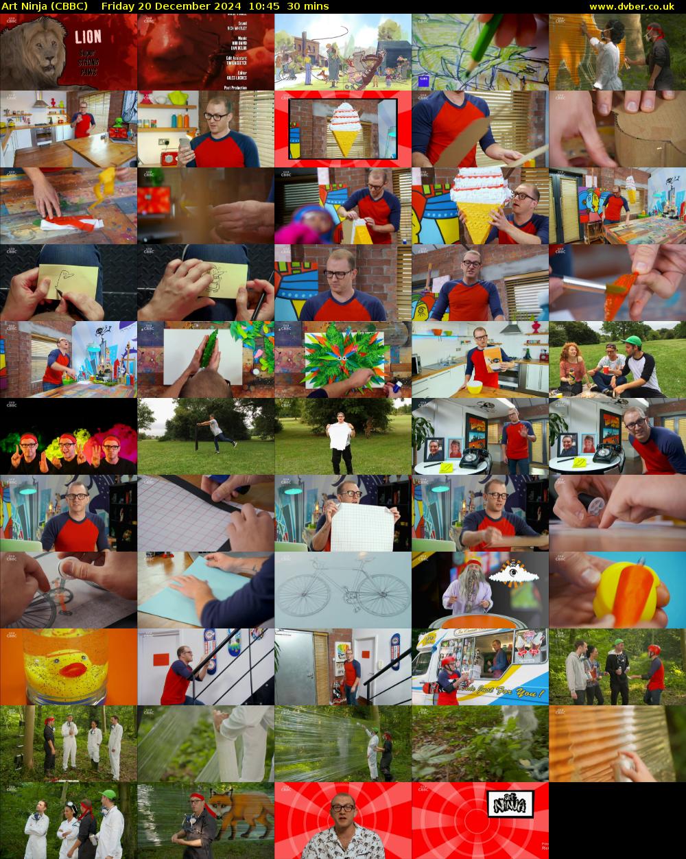 Art Ninja (CBBC) Friday 20 December 2024 10:45 - 11:15