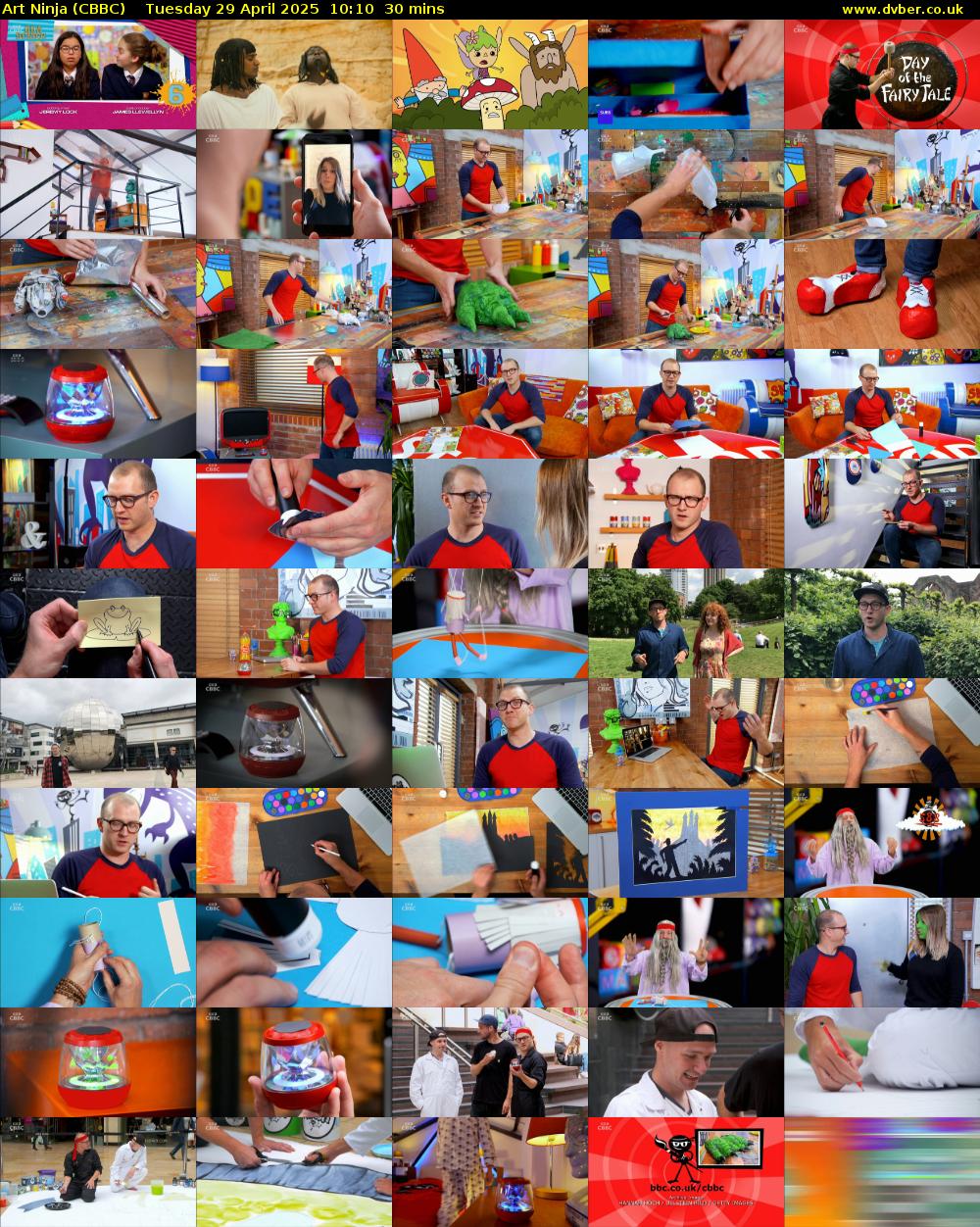 Art Ninja (CBBC) Tuesday 29 April 2025 10:10 - 10:40