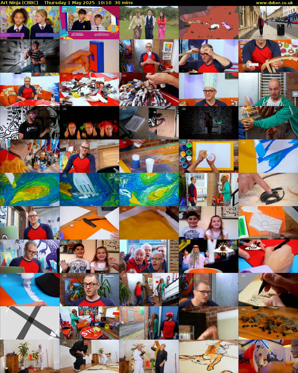 Art Ninja (CBBC) Thursday 1 May 2025 10:10 - 10:40