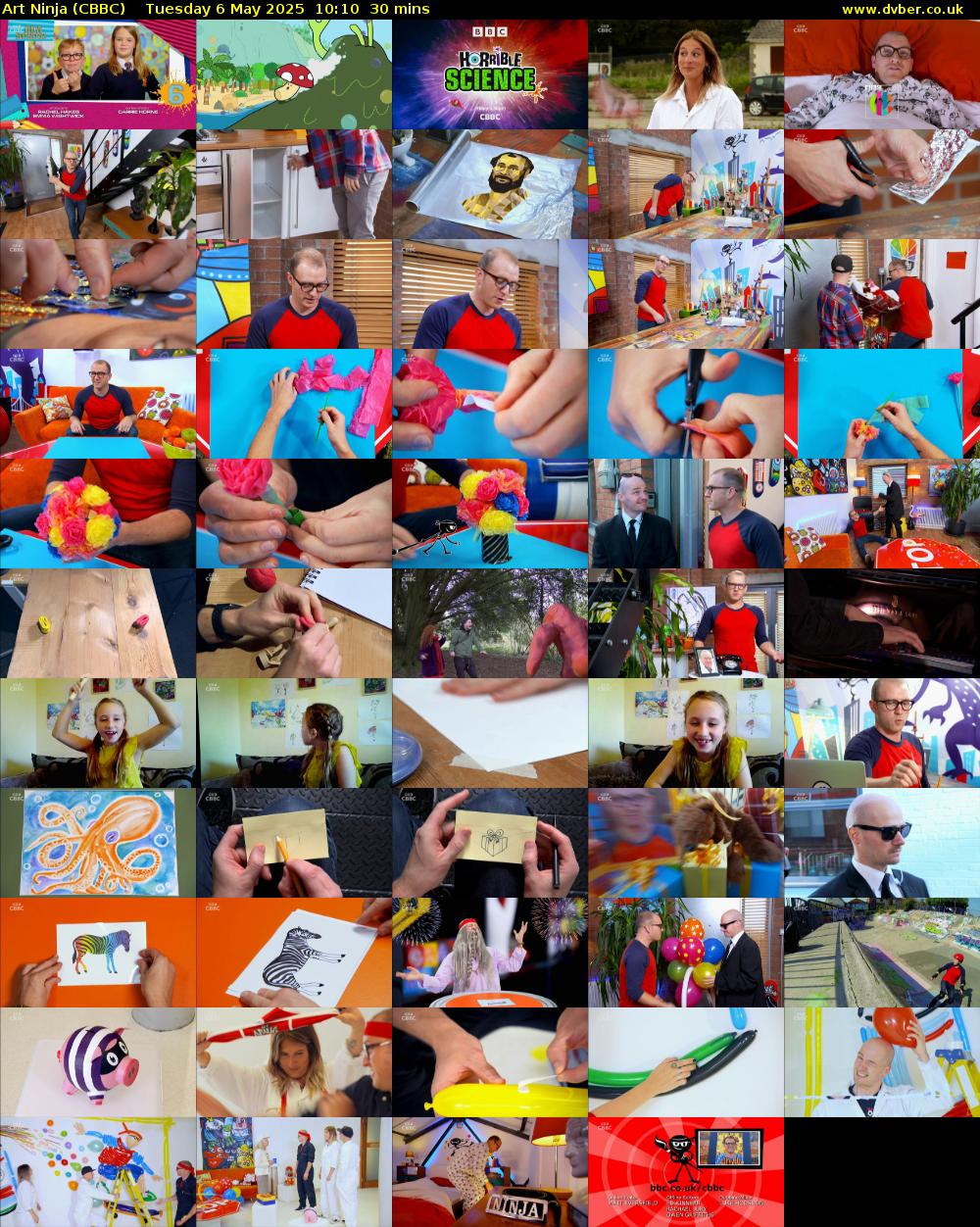 Art Ninja (CBBC) Tuesday 6 May 2025 10:10 - 10:40