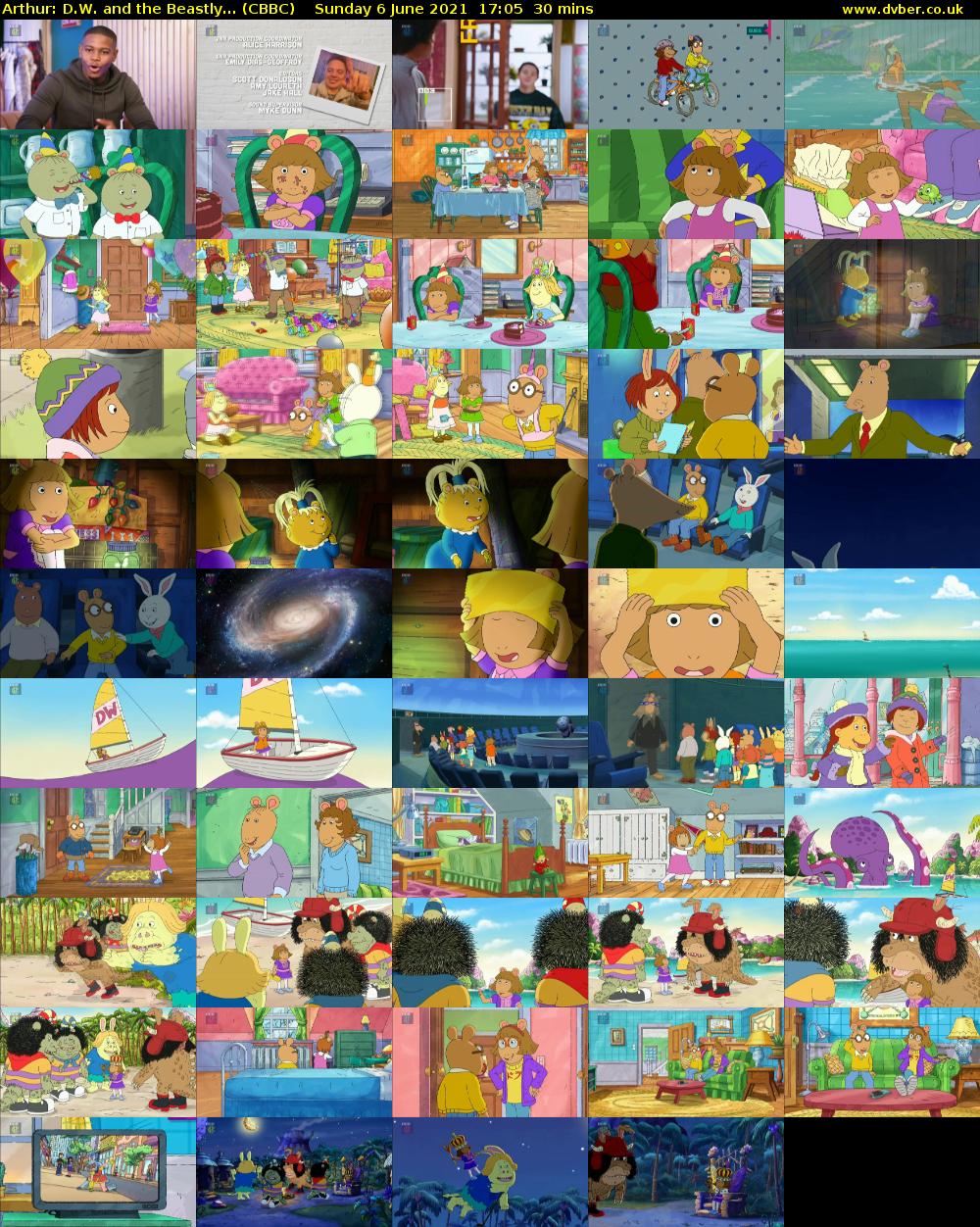 Arthur: D.W. and the Beastly... (CBBC) Sunday 6 June 2021 17:05 - 17:35