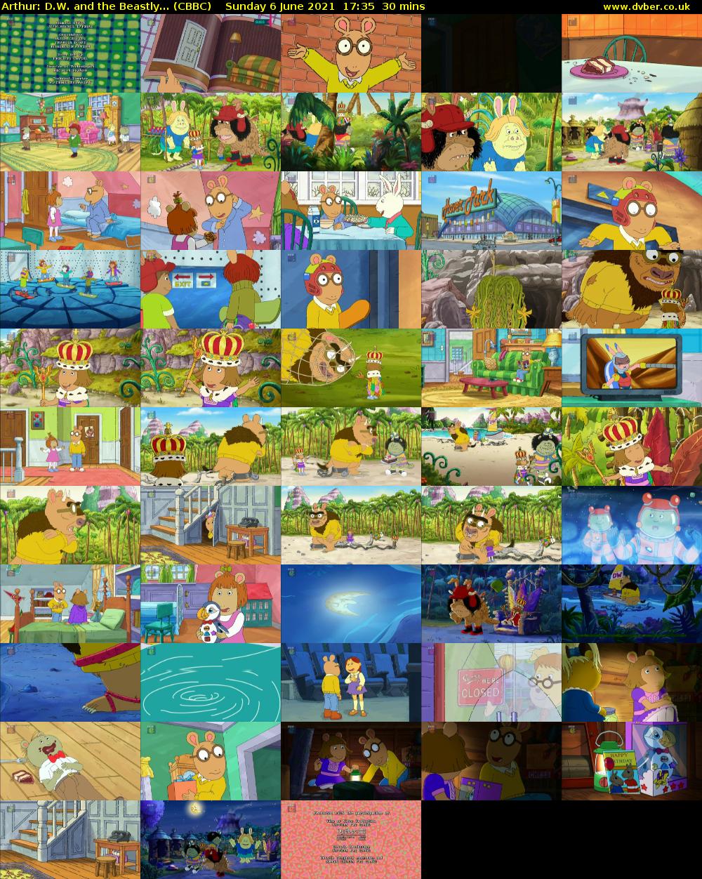 Arthur: D.W. and the Beastly... (CBBC) Sunday 6 June 2021 17:35 - 18:05