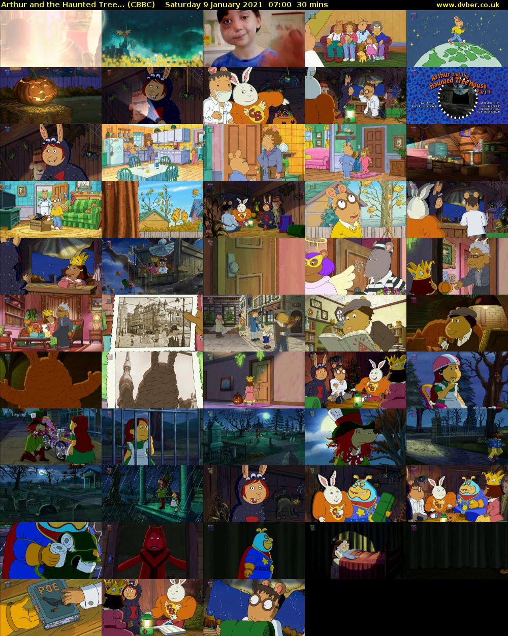 Arthur and the Haunted Tree... (CBBC) Saturday 9 January 2021 07:00 - 07:30