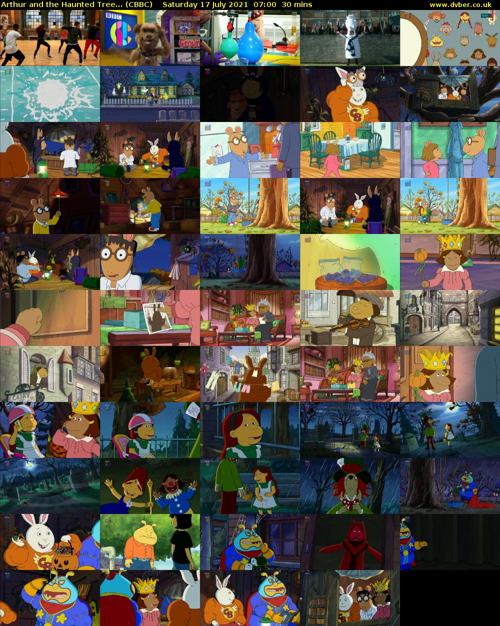 Arthur and the Haunted Tree... (CBBC) Saturday 17 July 2021 07:00 - 07:30