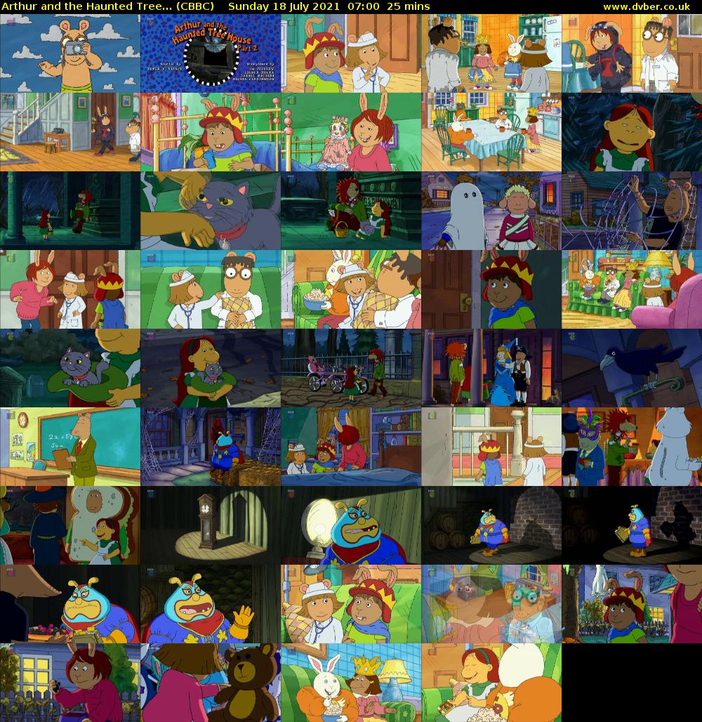 Arthur and the Haunted Tree... (CBBC) Sunday 18 July 2021 07:00 - 07:25