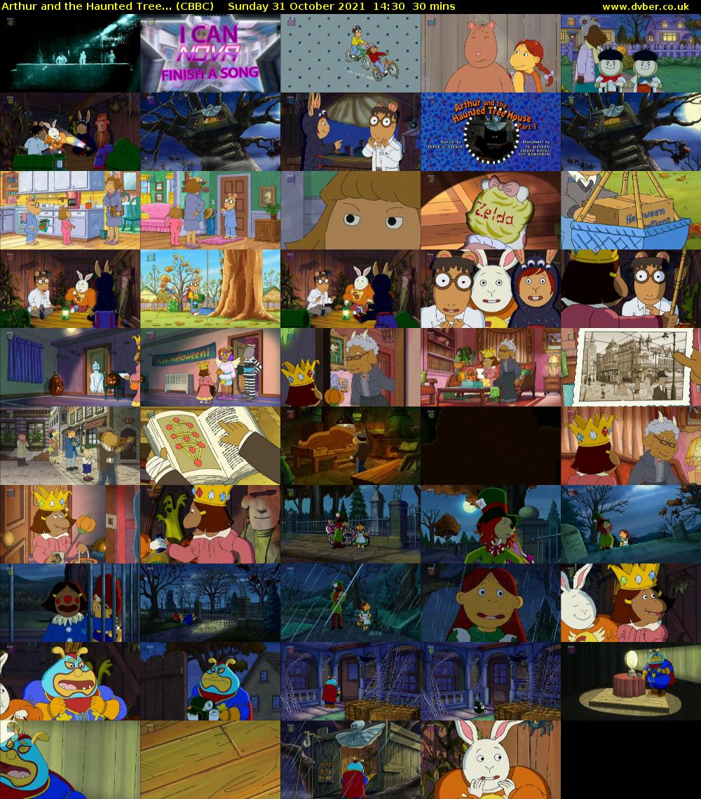 Arthur and the Haunted Tree... (CBBC) Sunday 31 October 2021 14:30 - 15:00