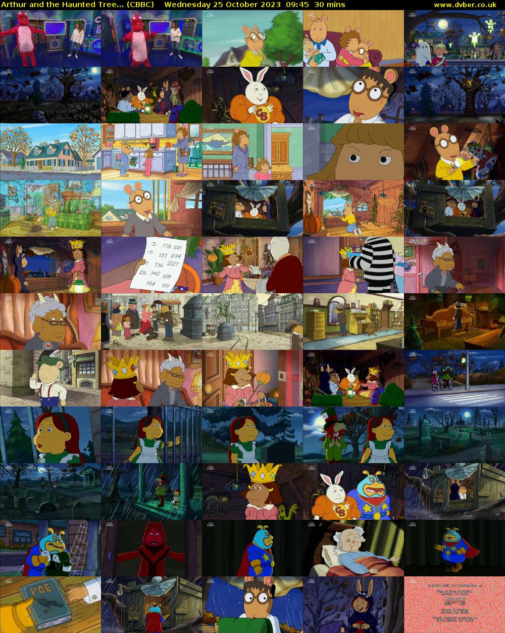 Arthur and the Haunted Tree... (CBBC) Wednesday 25 October 2023 09:45 - 10:15