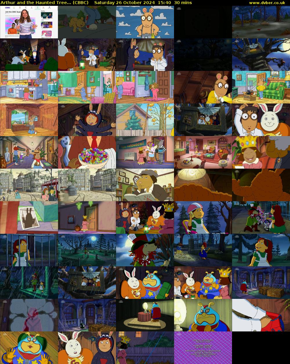 Arthur and the Haunted Tree... (CBBC) Saturday 26 October 2024 15:40 - 16:10